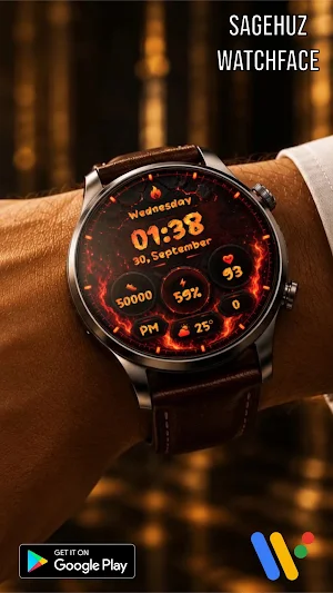 A147 Fire Watchface Screenshot 1