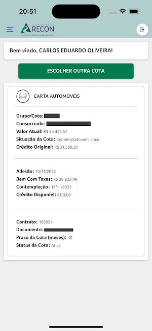 Meu Consórcio Recon Screenshot 3