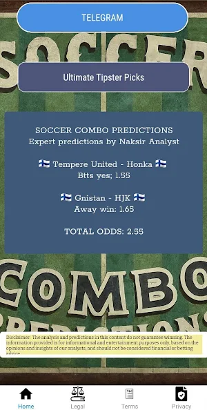 Soccer Combo Predictions Screenshot 0