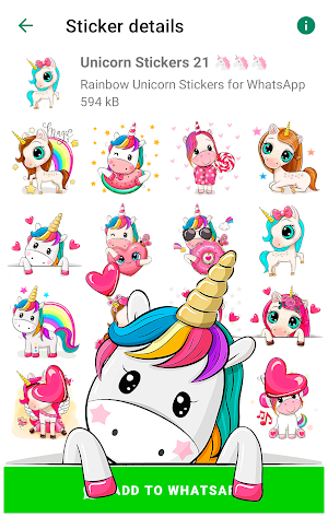 Unicorn Stickers for WhatsApp Screenshot 3