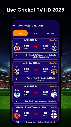 Live Cricket TV HD 2026 Screenshot 0