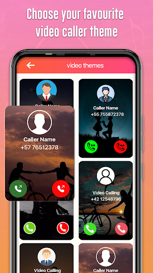 Video ringtone incoming call Screenshot 1