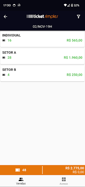 Ticket Simples Produtor Screenshot 2