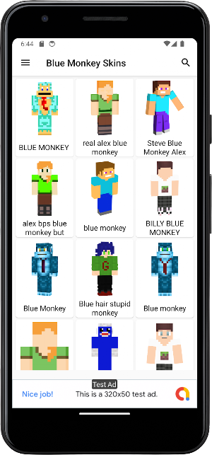 Blue Monkey Skins Screenshot 2