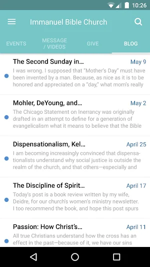 Immanuel Bible Church Screenshot 2