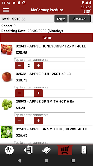 McCartney Produce Checkout Screenshot 3