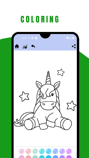 Baby Unicorn Coloring Book Screenshot 3