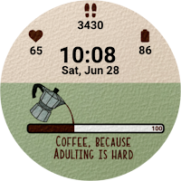 Coffee Recharge watch face