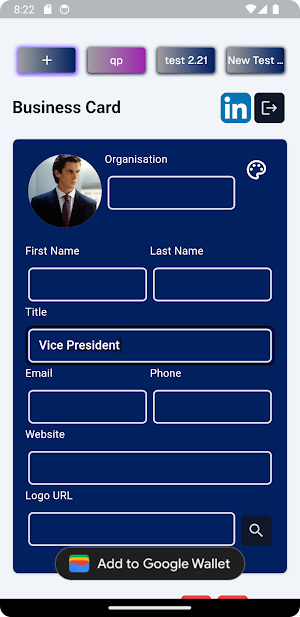 Business Card Screenshot 0