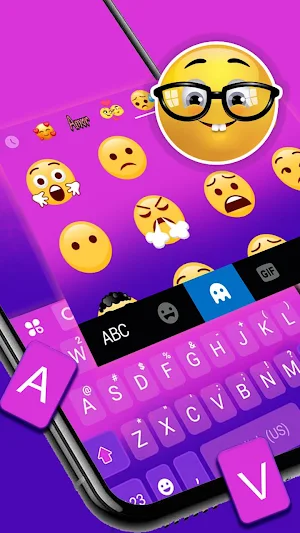 Purple Gradient Keyboard Theme Screenshot 2