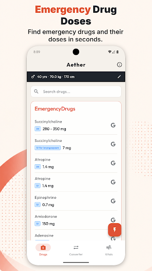 Anesthesia Calculator: Aether Screenshot 0