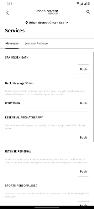 Urban Spa Group Screenshot 2