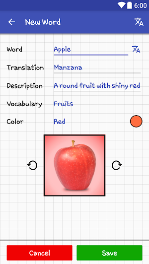 Color Words: Vocabulary Notebook Screenshot 2