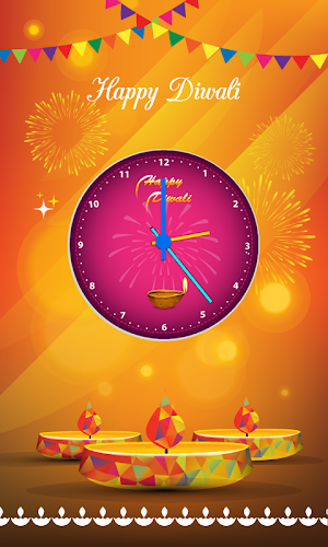 Diwali Clock Live Wallpaper Screenshot 3