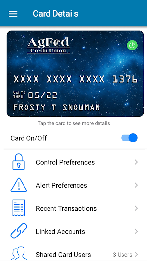 AgFed Debit CardControl Screenshot 0