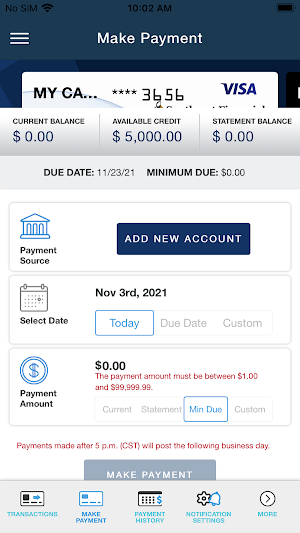 SFCU Card Control Screenshot 3
