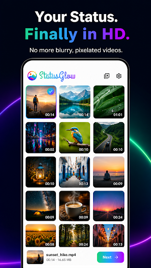 Status Glow - HD Status Upload Screenshot 0