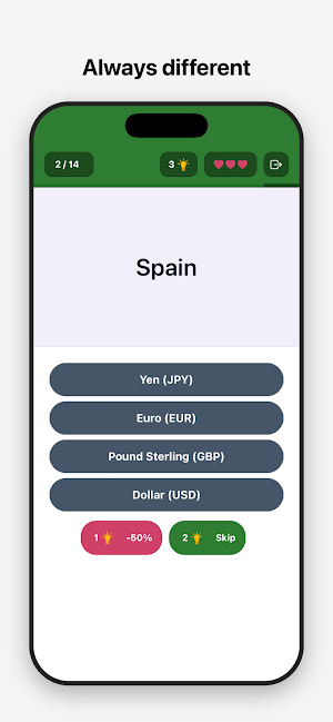 Currency Quiz Game Screenshot 2