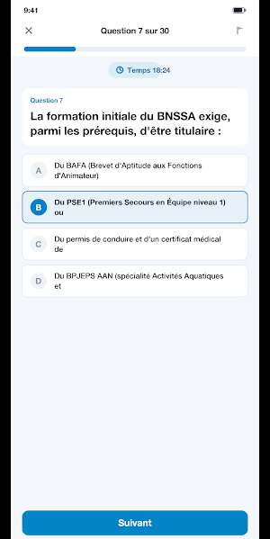 BNSSA QCM Entrainement Screenshot 2