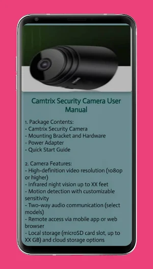 camtrix security camera guide Screenshot 0
