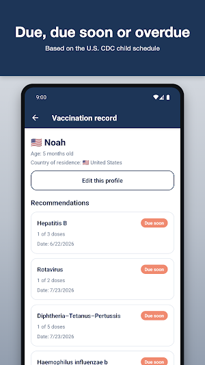 Vaxnext Family Vaccine Tracker Screenshot 1