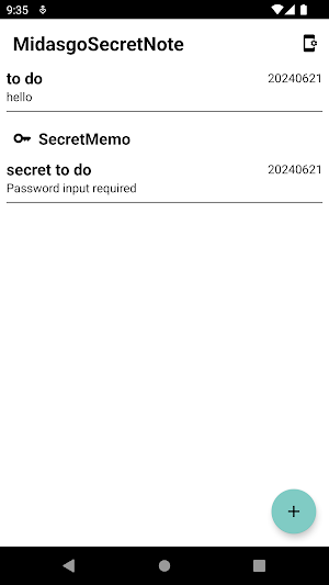MidasgoSecretNote Screenshot 1