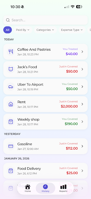 Fairmony: Couples Expenses Screenshot 2