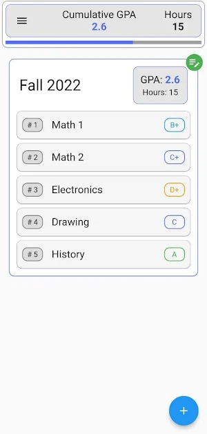 GPA Manager Screenshot 1
