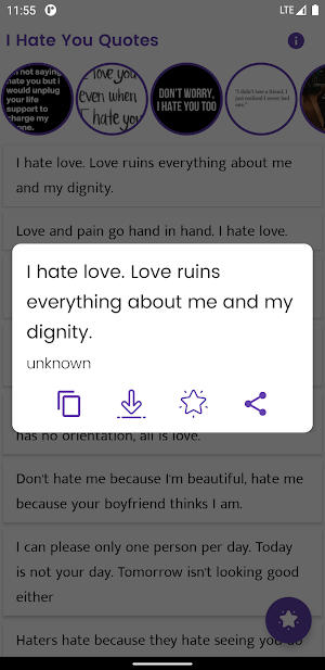 I Hate You Quotes and Sayings Screenshot 0
