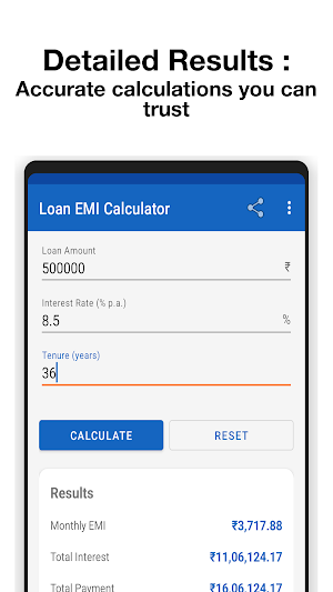 Loan EMI Calculator Screenshot 2