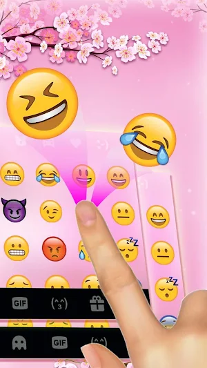 Pink Spring Blossom Keyboard Theme Screenshot 2