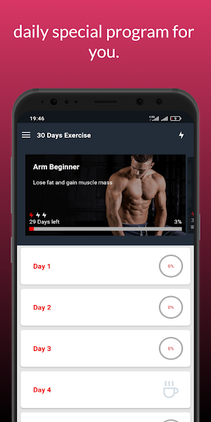 30 Days Excercise | Healthy Li Screenshot 2