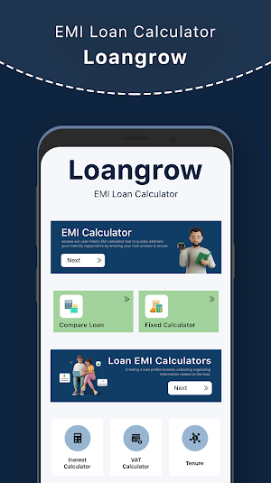 LoanGrow - EMI Loan Calculator Screenshot 1