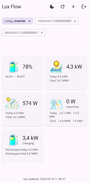 Solar Power Monitor : LuxFlow Screenshot 3
