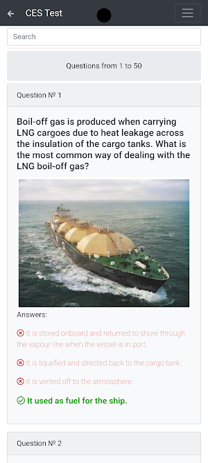 LNG tankers CHaS Support CES Screenshot 1