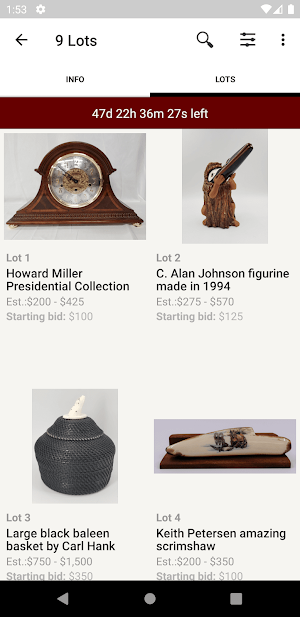 Alaska Auction Screenshot 2