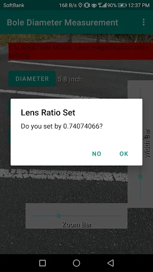 Bole Diameter Measurement Screenshot 1