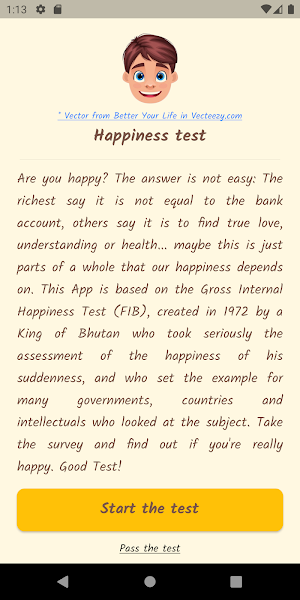 Happiness Test Screenshot 0