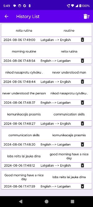 English Latgalian Translator Screenshot 2