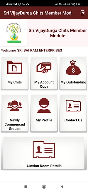 Sri VijayDurga Chits Member Module Screenshot 0