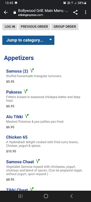 Bollywood Grill Screenshot 1