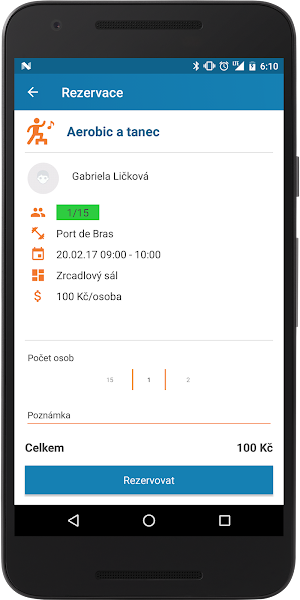 CLUBSPIRE demo aplikace Screenshot 2