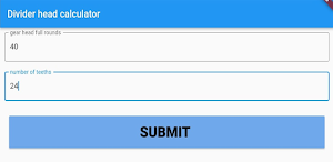Dividing Head Calculator Screenshot 1