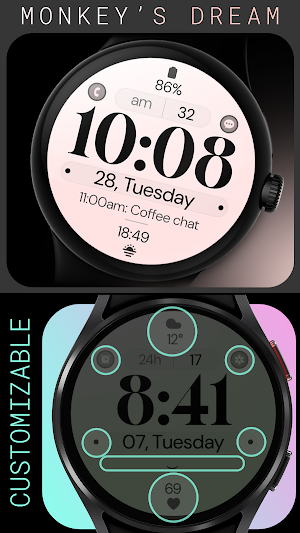 Minimal 3 Pastel Watch Face Screenshot 0
