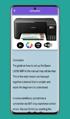 Epson l3250 iprint WiFi guide Screenshot 2