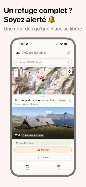 Refuges des Alpes Screenshot 2