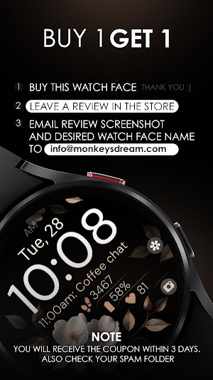 Bronze Flowers watch face Screenshot 3