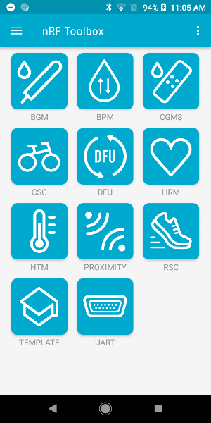 nRF Toolbox for BLE Screenshot 0