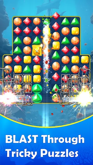 Mermaid Gems Match 3 Adventure Screenshot 2