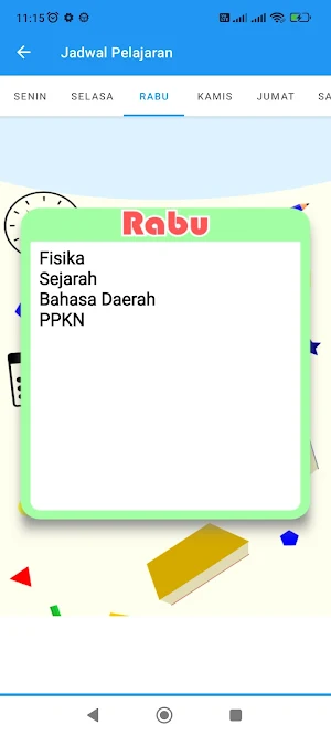 Jadwal Pelajaran Screenshot 3